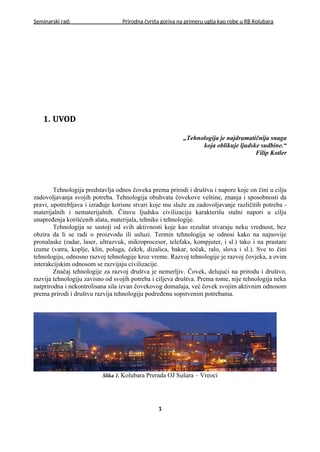 Prirodna čvrsta goriva na primeru uglja kao robe u RB Kolubara