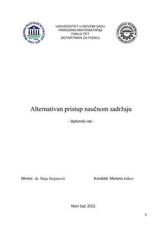 Alternativan pristup naučnom sadržaju