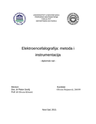 Elektroencefalografija: metoda i instrumentacija