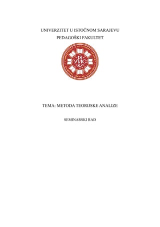 Metoda teorijske analize