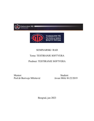 Testiranje softvera