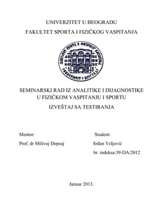 Izveštaj sa testiranja