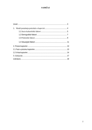 Ponašanje potrošača