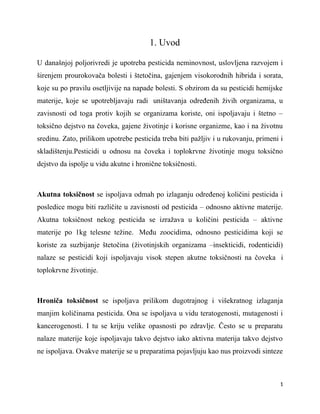 Toksičnost pesticida