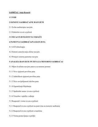 Rasvjeta u saobraćaju