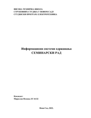 Informacioni sistemi održavanja