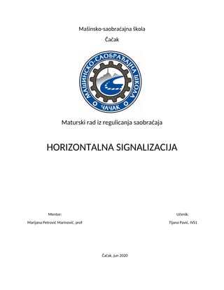 Horizontalna signalizacija
