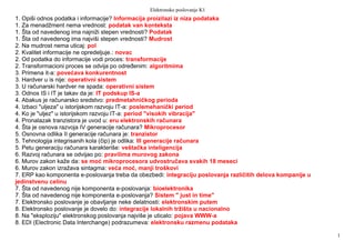 Elektronsko poslovanje k1