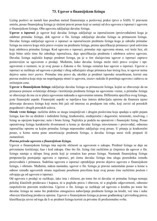 Ugovor o finansijkom lizingu