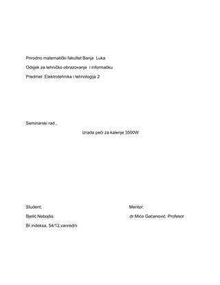 Proizvodnja peći za kalenje 3500W