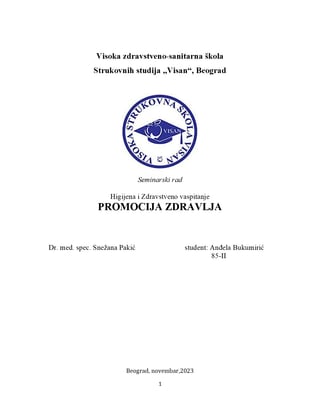 Promocija zdravlja