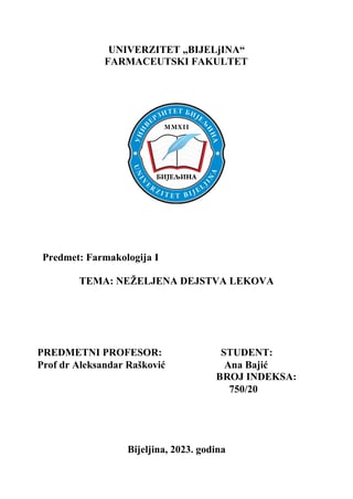 Neželjena dejstva lekova