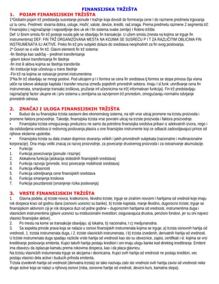 Finansijska tržišta skripta