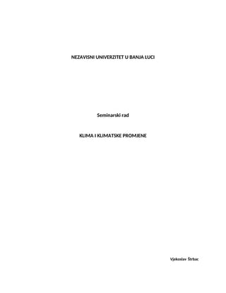 Klima i klimatske promjene