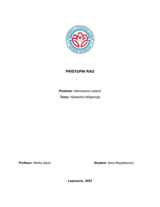 Vještačka inteligencija