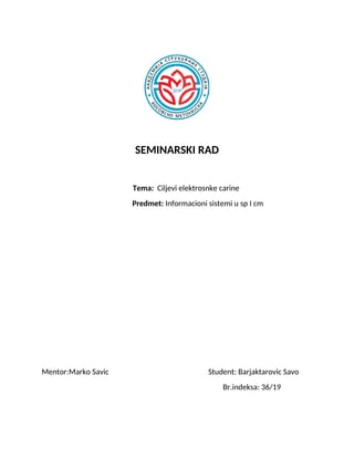 Ciljevi elektronske carine