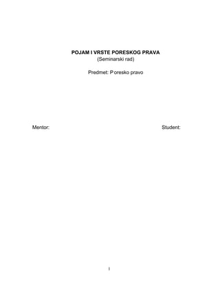 Pojam i vrste poreskog prava