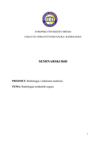 Radiologija torakalnih organa