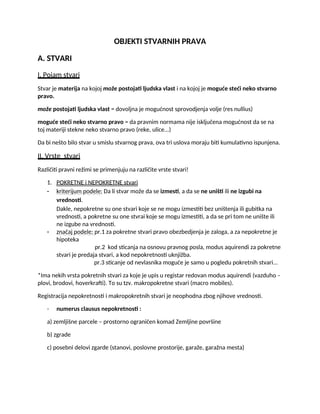 Objekti stvarnih prava
