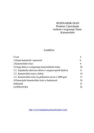 Katastrofalni rizici