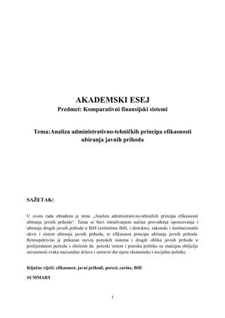 Efikasnosti ubiranja javnih prihoda