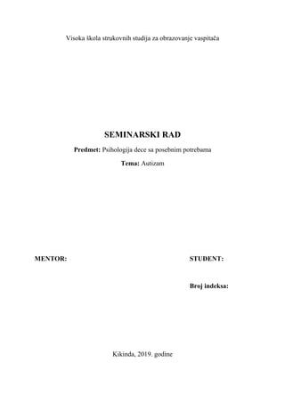 Psihologija dece sa posebnim potrebama