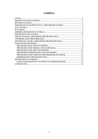 Primena stabla binarnog pretraživanja