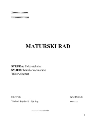 Eternet: maturski rad