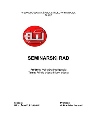 Princip učenja i tipovi učenja