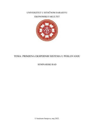 Primjena ekspertnih sistema u poslovanju