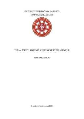 Vrste sistema vještačke inteligencije