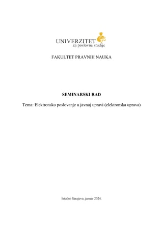 Elektronsko poslovanje u javnoj upravi
