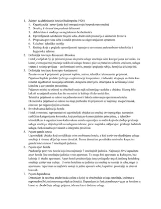 Hotelijerstvo 2 skripta za drugi kolokvijum