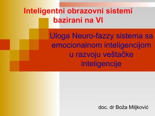 Inteligentni obrazovni sistemi bazirani na veštačkoj inteligenciji