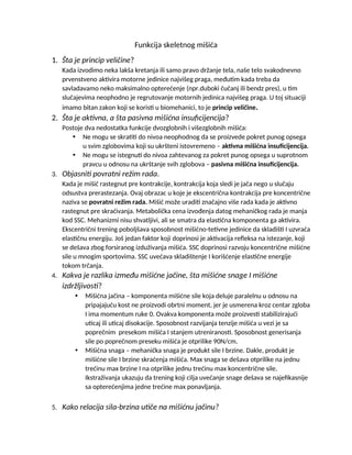 Funkcija skeletnog mišića