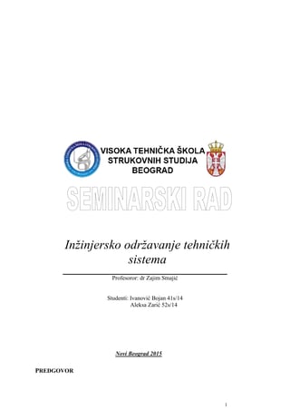 Inženjersko održavanje tehničkih sistema