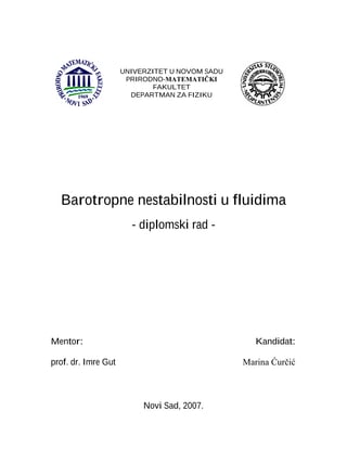 Barotropne nestabilnosti u fluidima