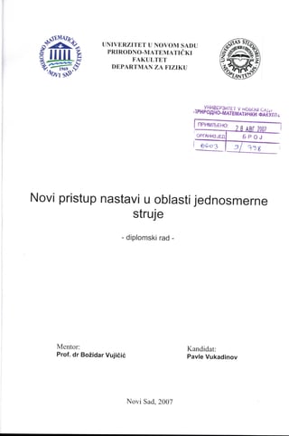 Novi pristup nastavi u oblasti jednosmerne struje