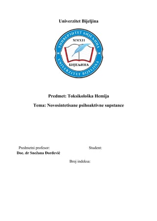 Novosintetisane Psihoaktivne Supstance