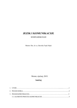 Jezik i komunikacije