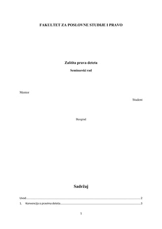 Zaštita prava deteta