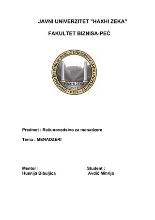 Uloga i značaj menadžera u savremenom poslovanju