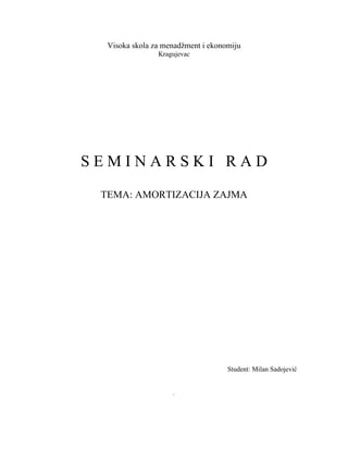 Amortizacija zajma
