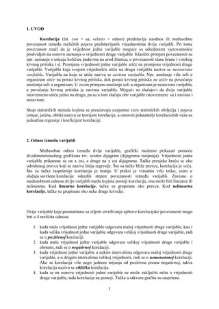 Statistika – Korelacija