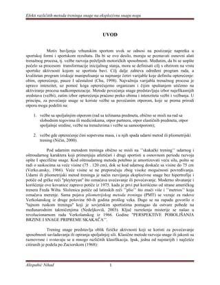 Effekti različitih metoda treninga snage na eksplozivnu snagu nogu