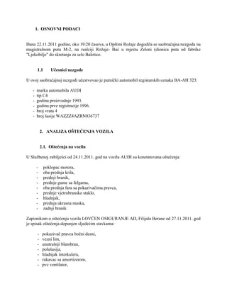 Obračun štete na vozilu