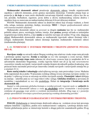 Međunarodni ekonomski odnosi