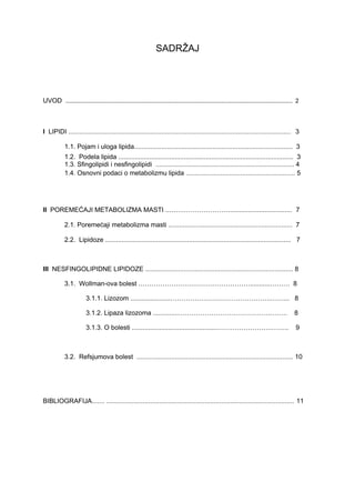 Nesfingolipidne lipidoze