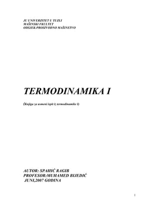 Knjiga za Termodinamiku 1