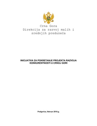 Inicijativa za pokretanje projekta razvoja konkurentnosti u Crnoj Gori